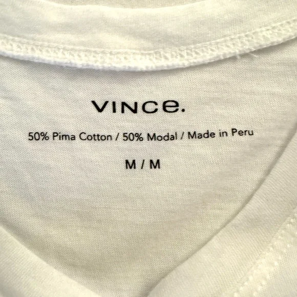 Vince Softest Featherweight Short Sleeve Tee in White - Picture 8 of 10